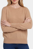 NYDJ Cashmere Essential Crewneck Sweater  - Tan