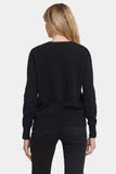 NYDJ Cashmere Essential Crewneck Sweater  - Black