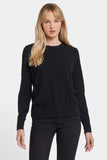 NYDJ Cashmere Essential Crewneck Sweater  - Black