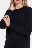 NYDJ Cashmere Essential Crewneck Sweater  - Black