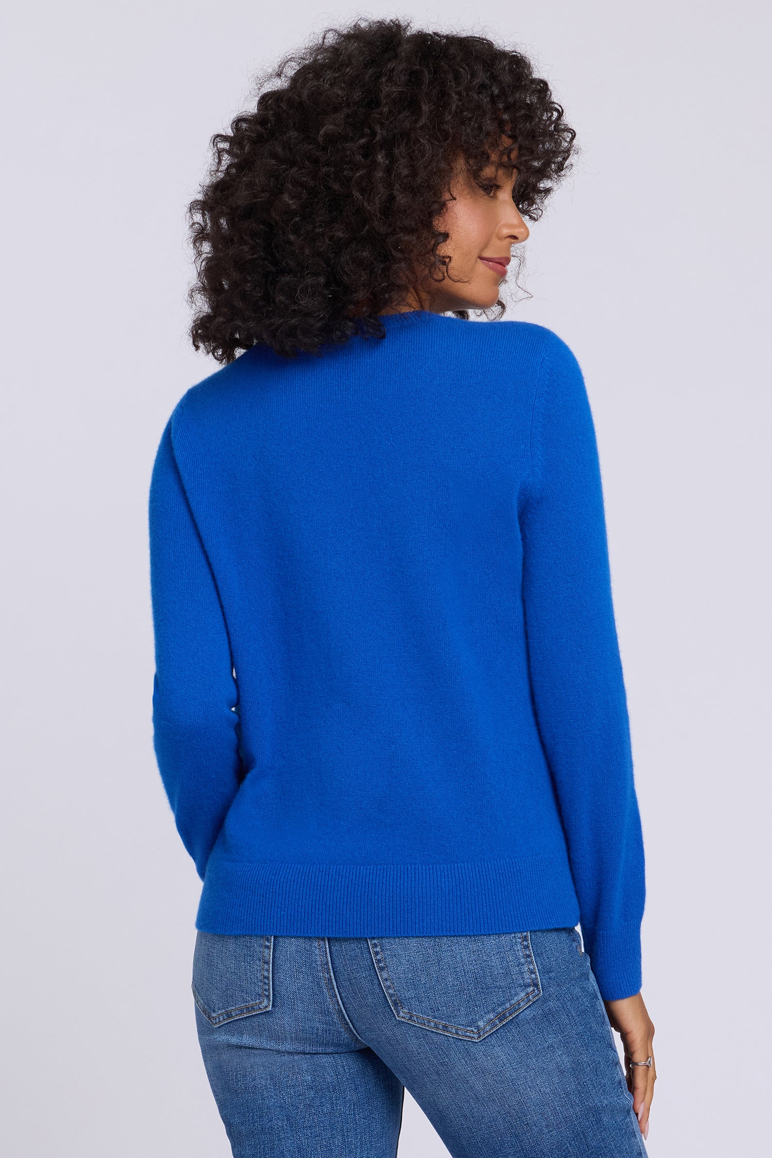 NYDJ Cashmere Essential Crewneck Sweater  - Diamond Blue