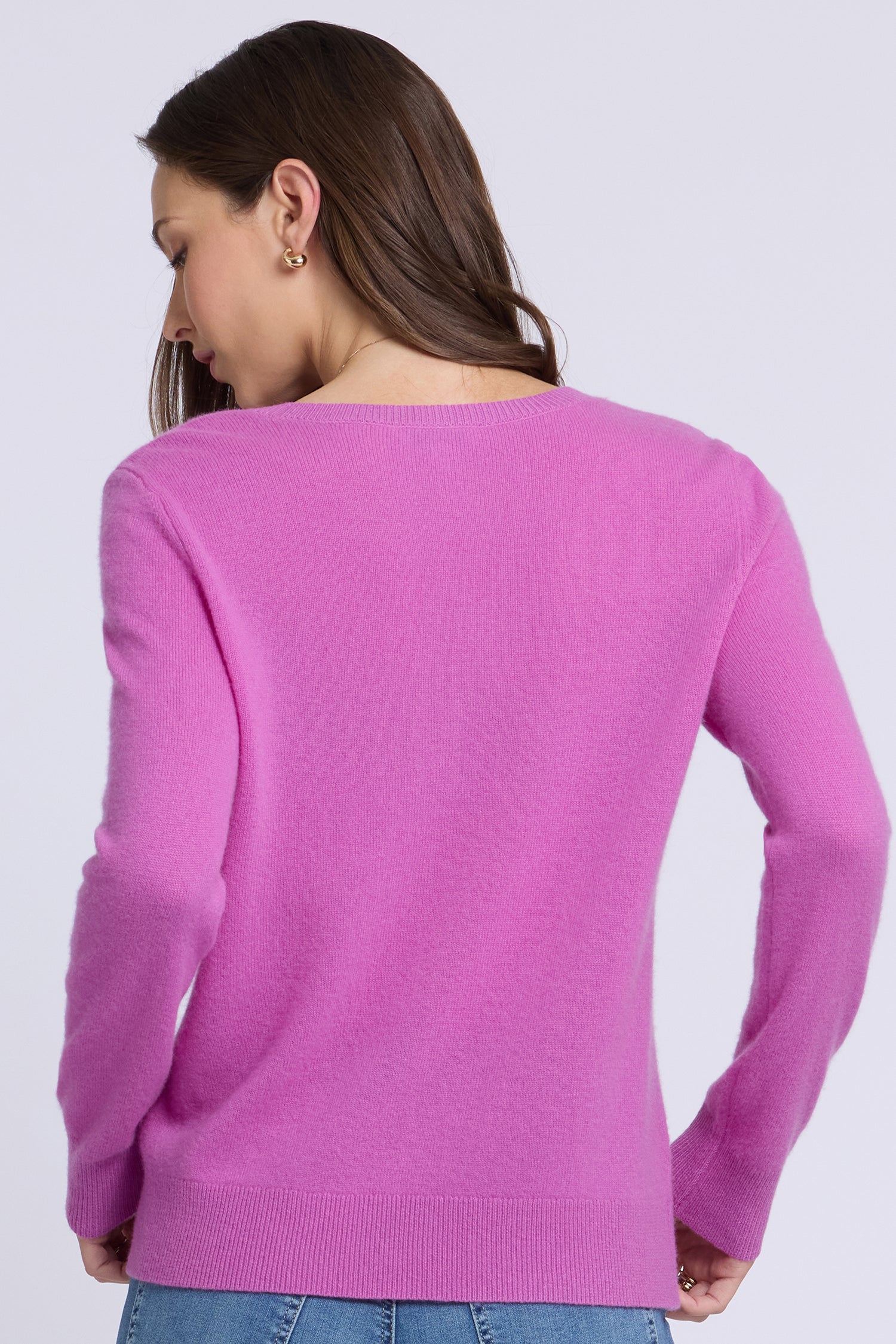 NYDJ Cashmere Essential Crewneck Sweater  - Dewberry