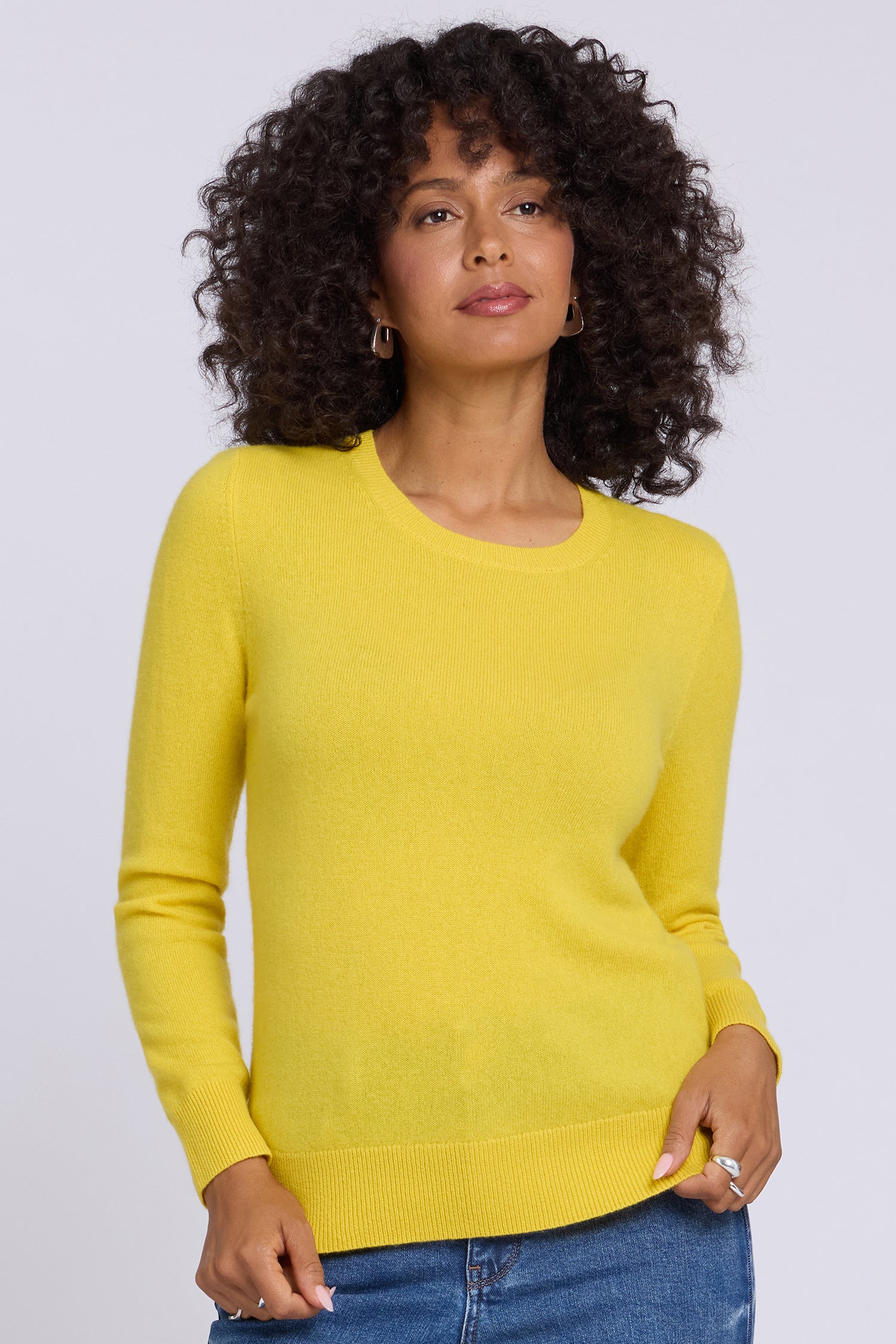 NYDJ Cashmere Essential Crewneck Sweater  - Glisten