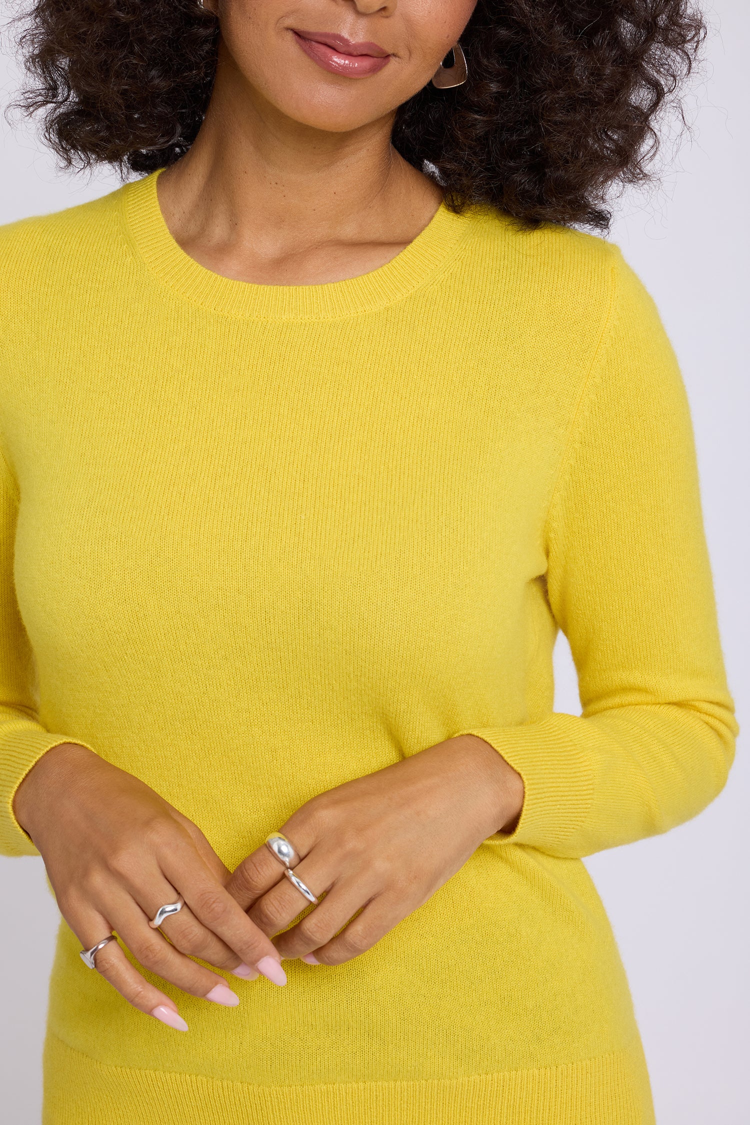 NYDJ Cashmere Essential Crewneck Sweater  - Glisten