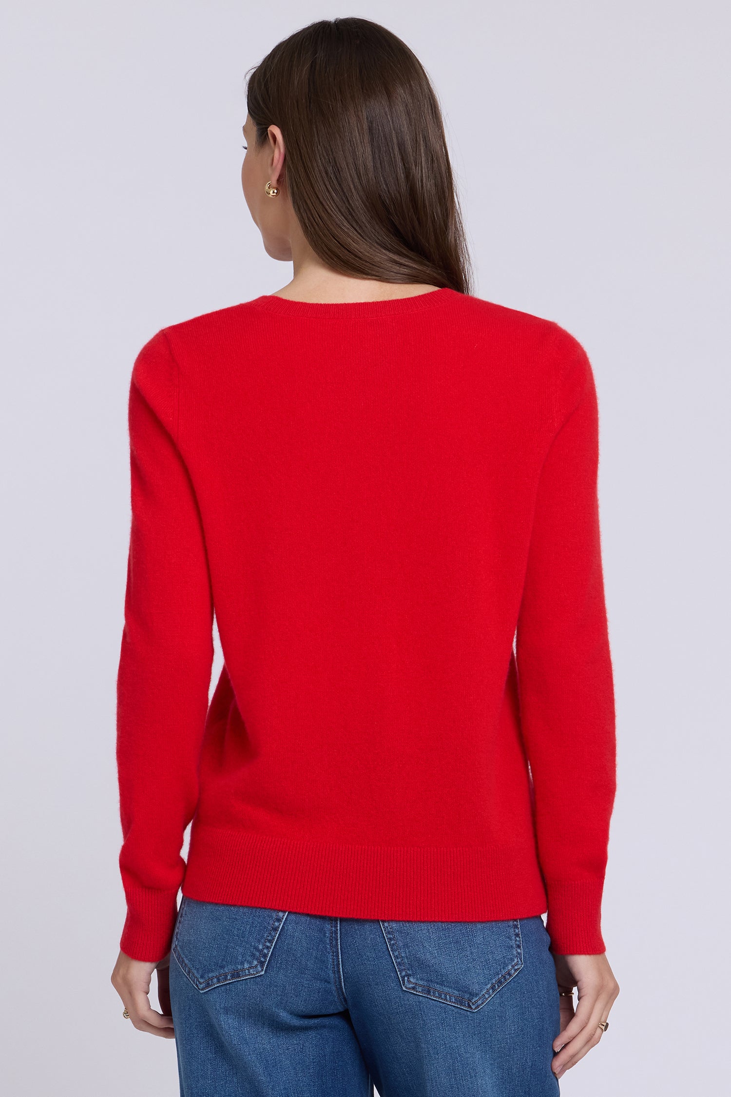 NYDJ Cashmere Essential Crewneck Sweater  - Passion
