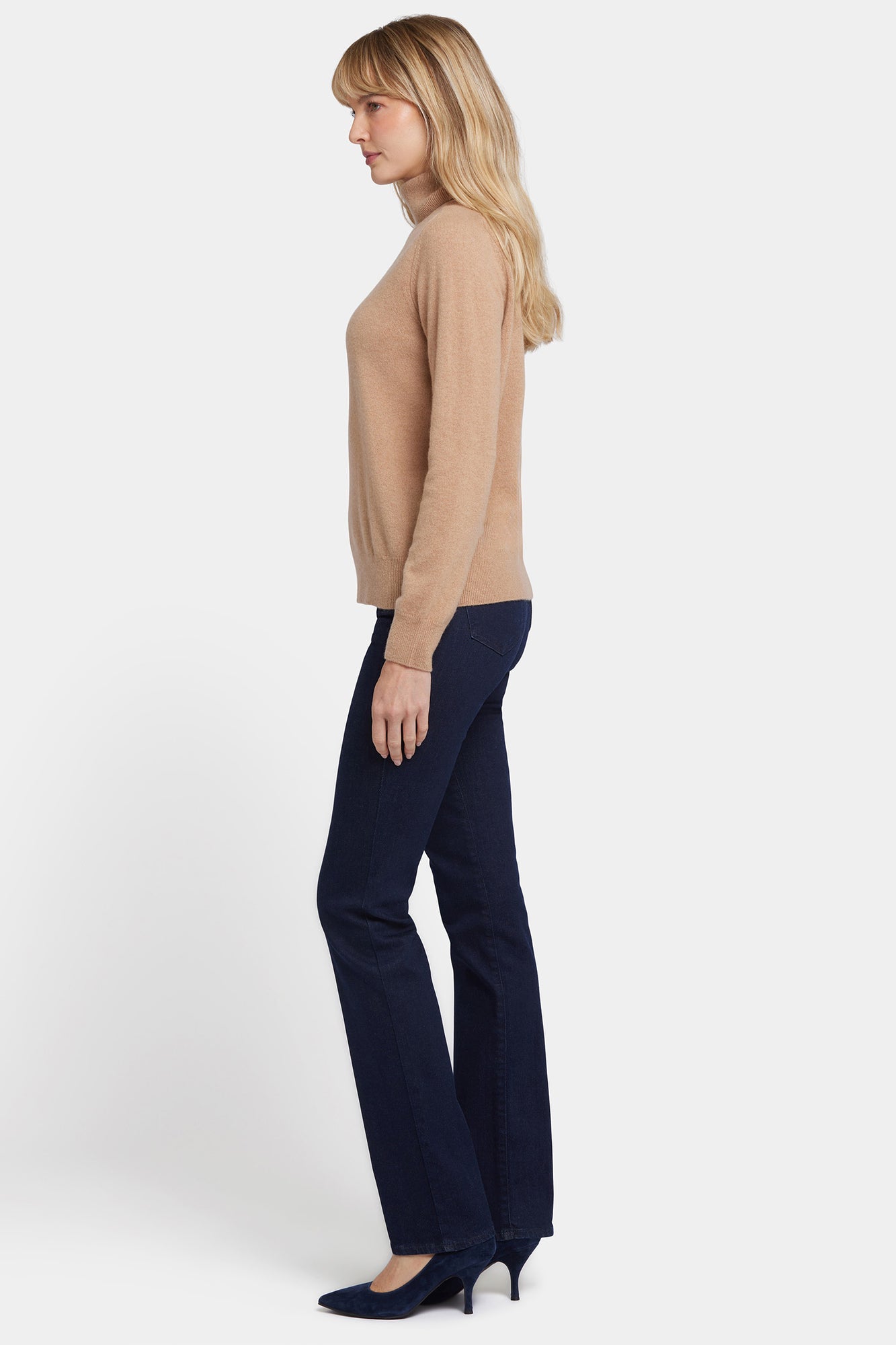 NYDJ Cashmere Turtleneck Sweater  - Tan