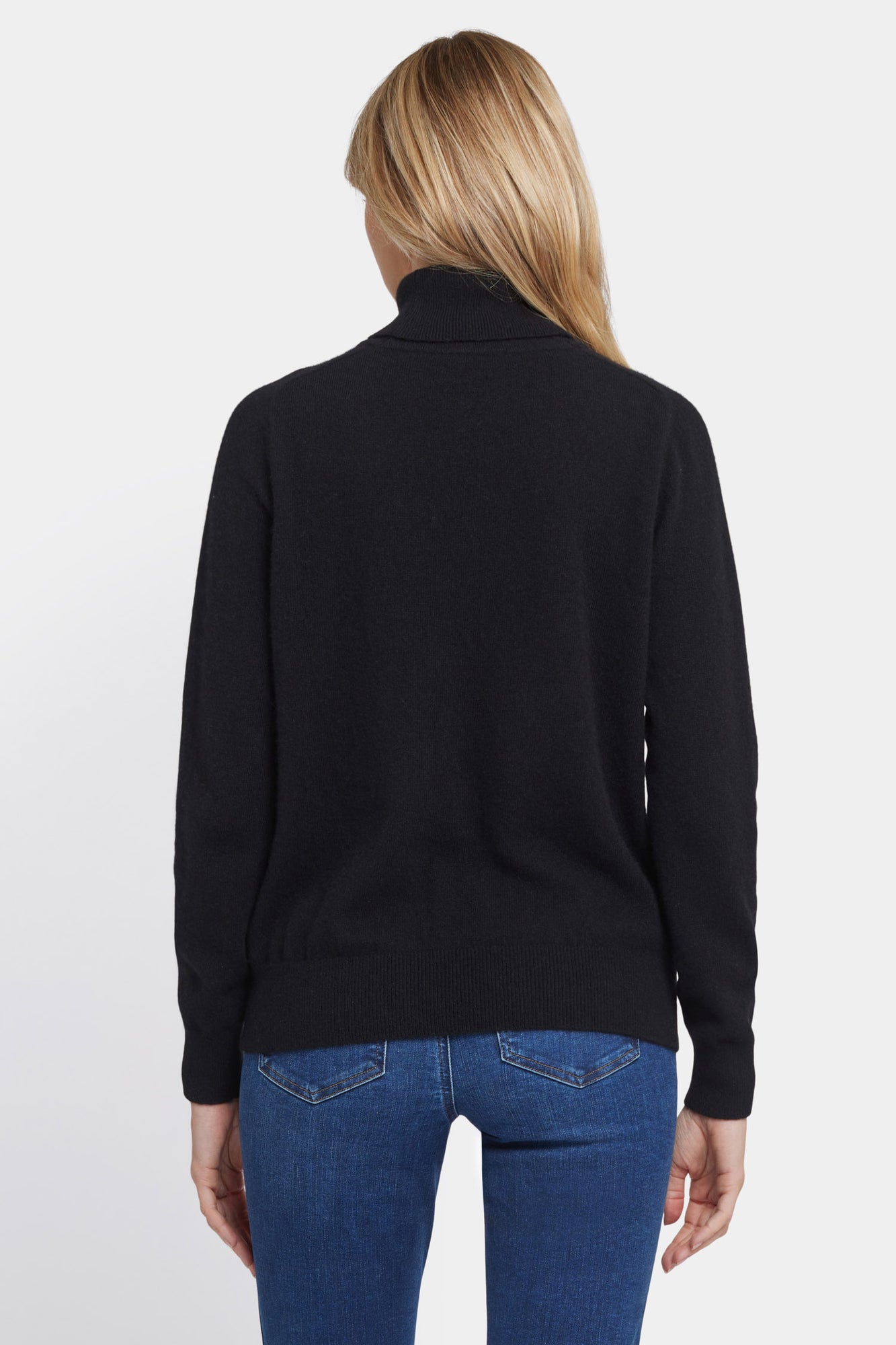 NYDJ Cashmere Turtleneck Sweater  - Black