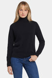 NYDJ Cashmere Turtleneck Sweater  - Black