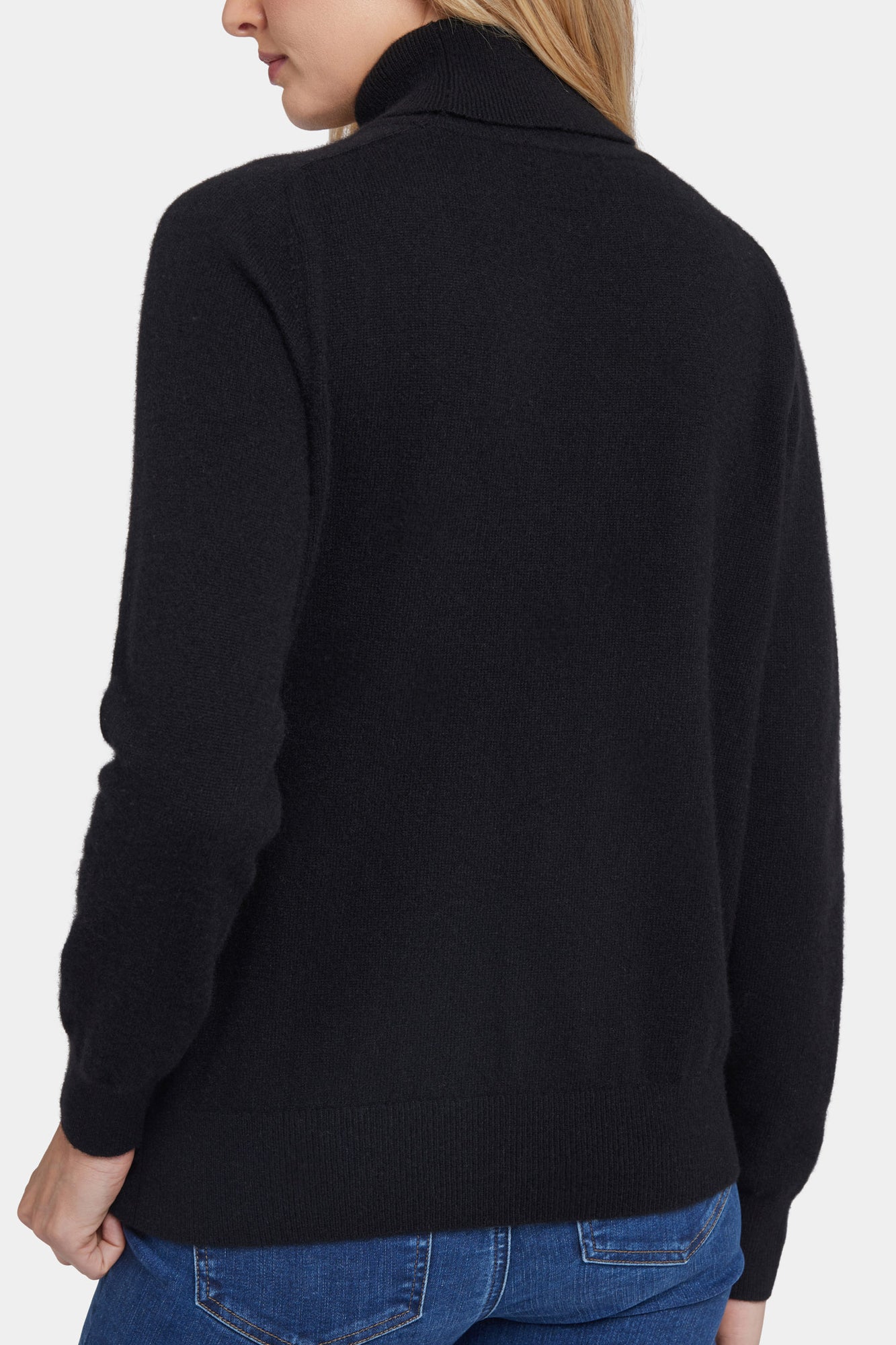 NYDJ Cashmere Turtleneck Sweater  - Black