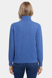 NYDJ Cashmere Turtleneck Sweater  - Heather Blue