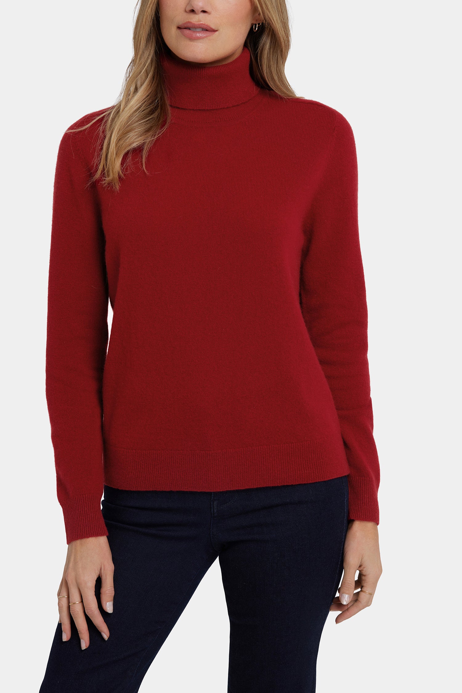 NYDJ Cashmere Turtleneck Sweater  - Red