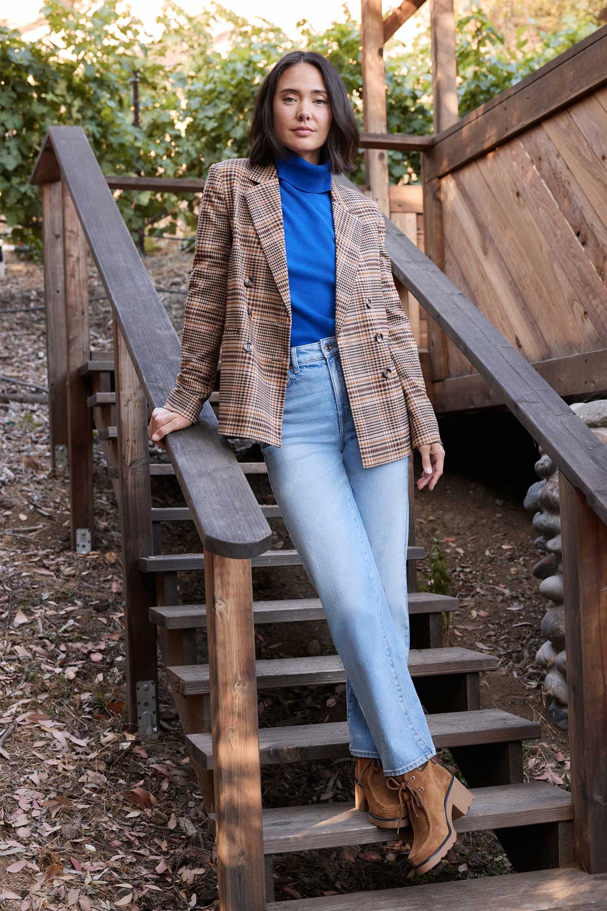 NYDJ Cashmere Essential Turtleneck Sweater  - Diamond Blue
