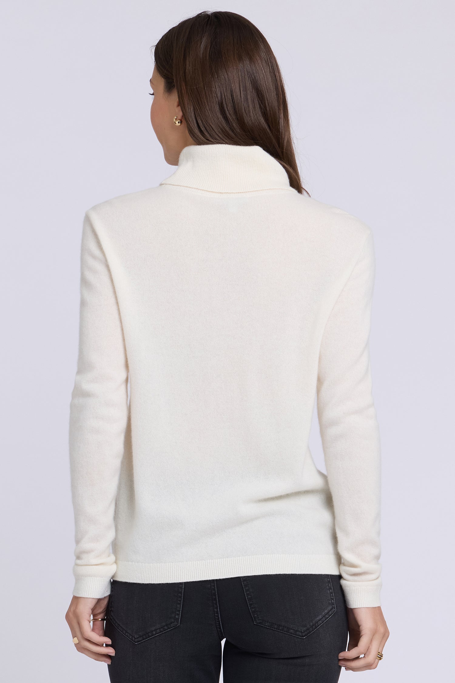 NYDJ Cashmere Essential Turtleneck Sweater  - Ivory