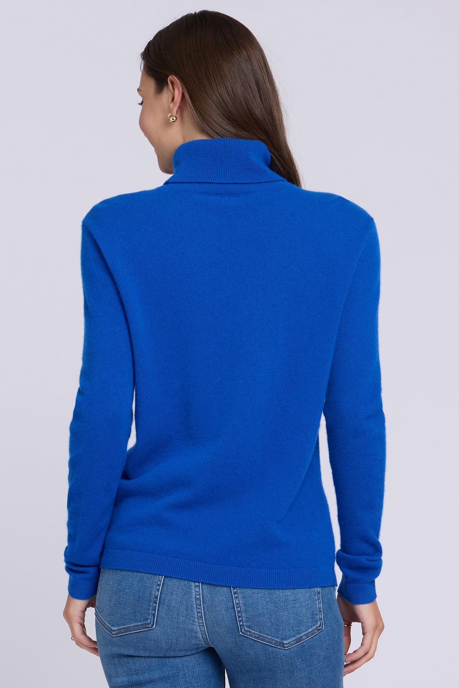 NYDJ Cashmere Essential Turtleneck Sweater  - Diamond Blue