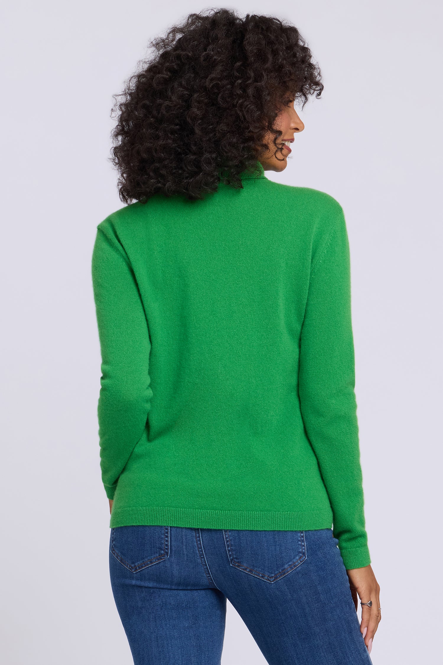 NYDJ Cashmere Essential Turtleneck Sweater  - Fern