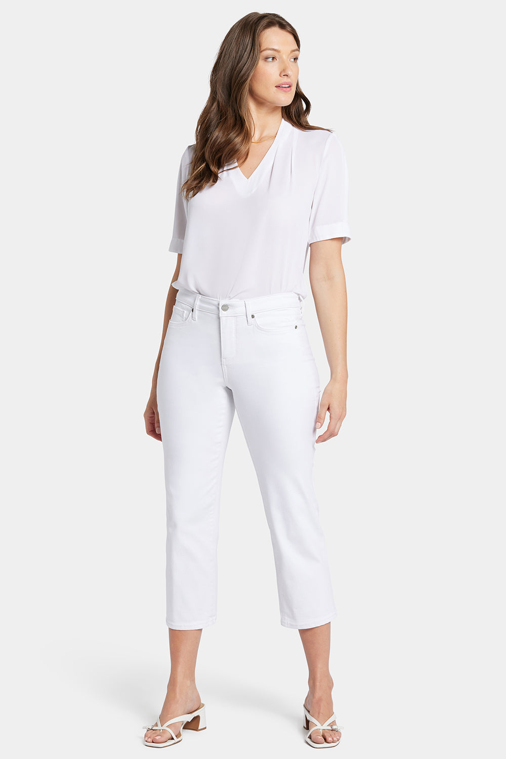 NYDJ Relaxed Piper Crop Jeans  In Cool Embrace® Denim - Optic White