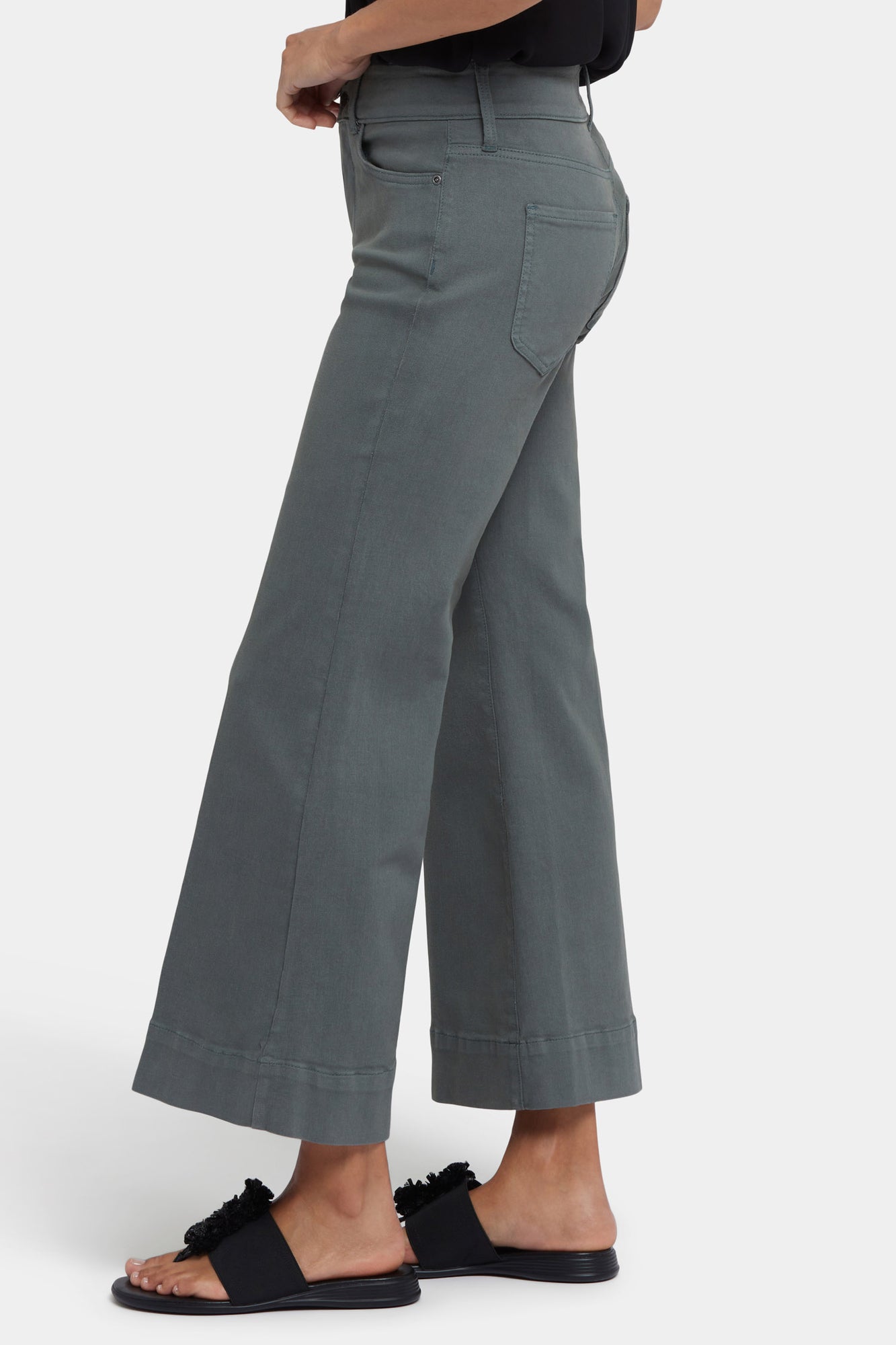 NYDJ Mia Palazzo Ankle Jeans In Cool Embrace® Denim With High Rise - Sage Leaf