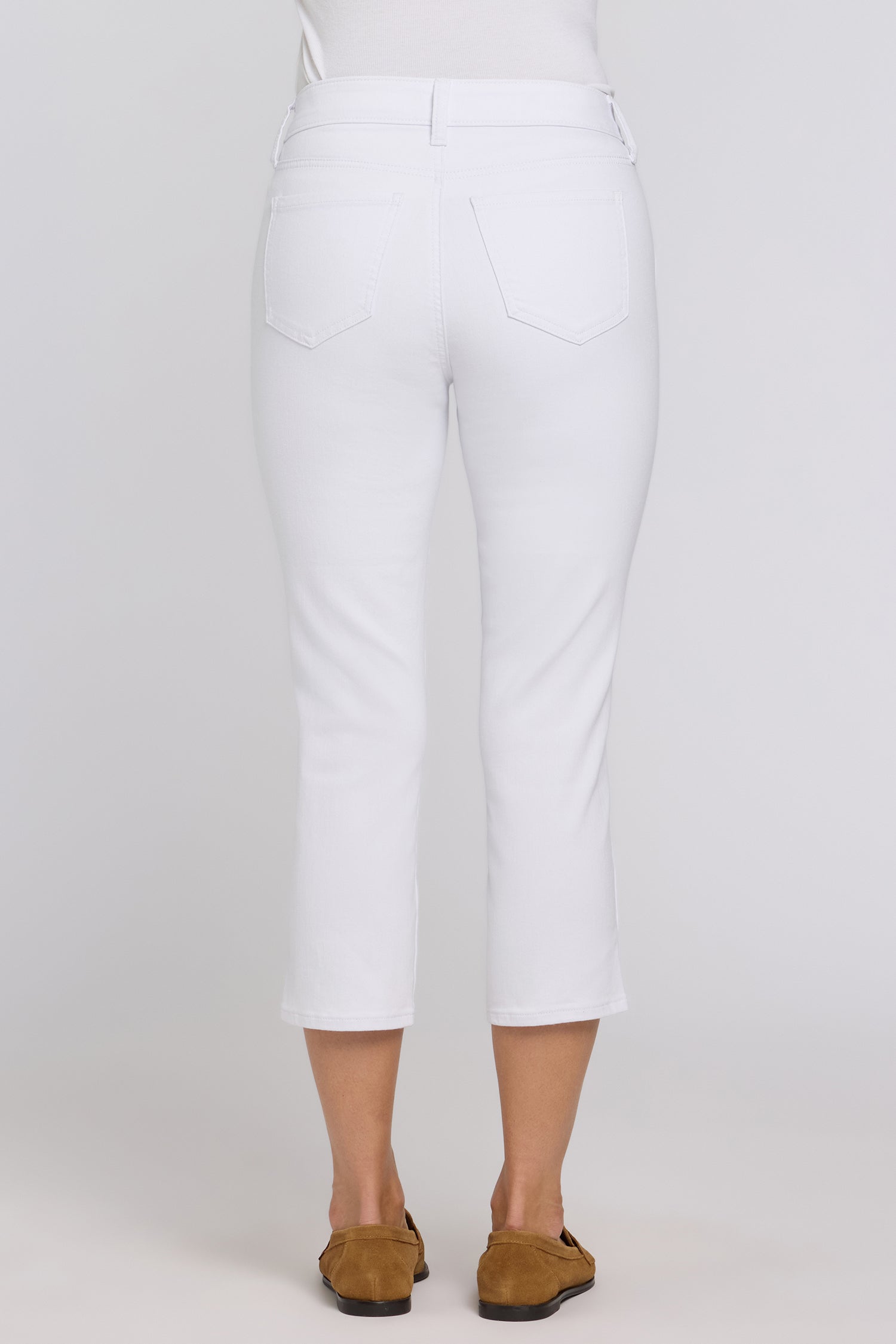 NYDJ Chloe Capri Jeans In Cool Embrace® Denim With Side Slits - Optic White