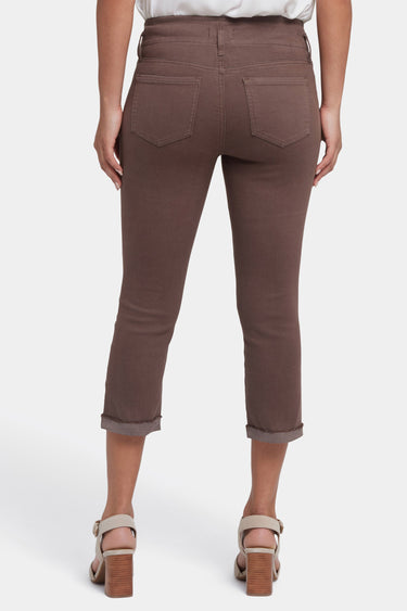 NYDJ Chloe Capri Jeans In Cool Embrace® Denim With Cuffs - Coffee Bean