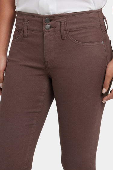 NYDJ Chloe Capri Jeans In Cool Embrace® Denim With Cuffs - Coffee Bean