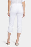 NYDJ Marilyn Straight Crop Jeans In Cool Embrace® Denim With Cuffs - Optic White