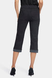 NYDJ Marilyn Straight Crop Jeans In Cool Embrace® Denim With Cuffs - Black