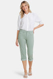 NYDJ Marilyn Straight Crop Jeans In Cool Embrace® Denim With Cuffs - Lily Pad