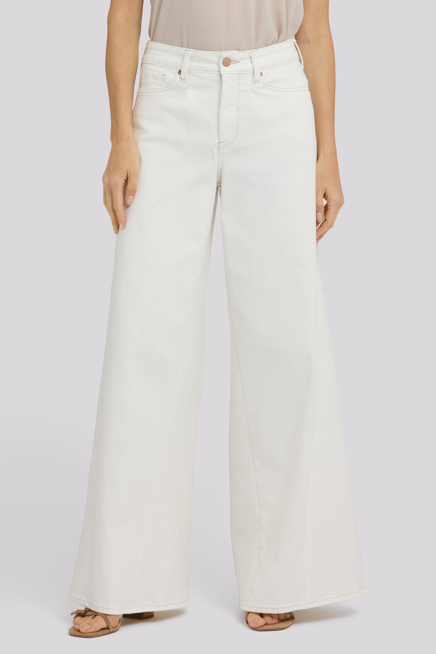 Nova Super Wide Leg Jeans In Cool Embrace® Denim With Side Gussets