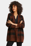 NYDJ Checked Cardigan  - Black/Chocolate