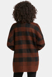 NYDJ Checked Cardigan  - Black/Chocolate