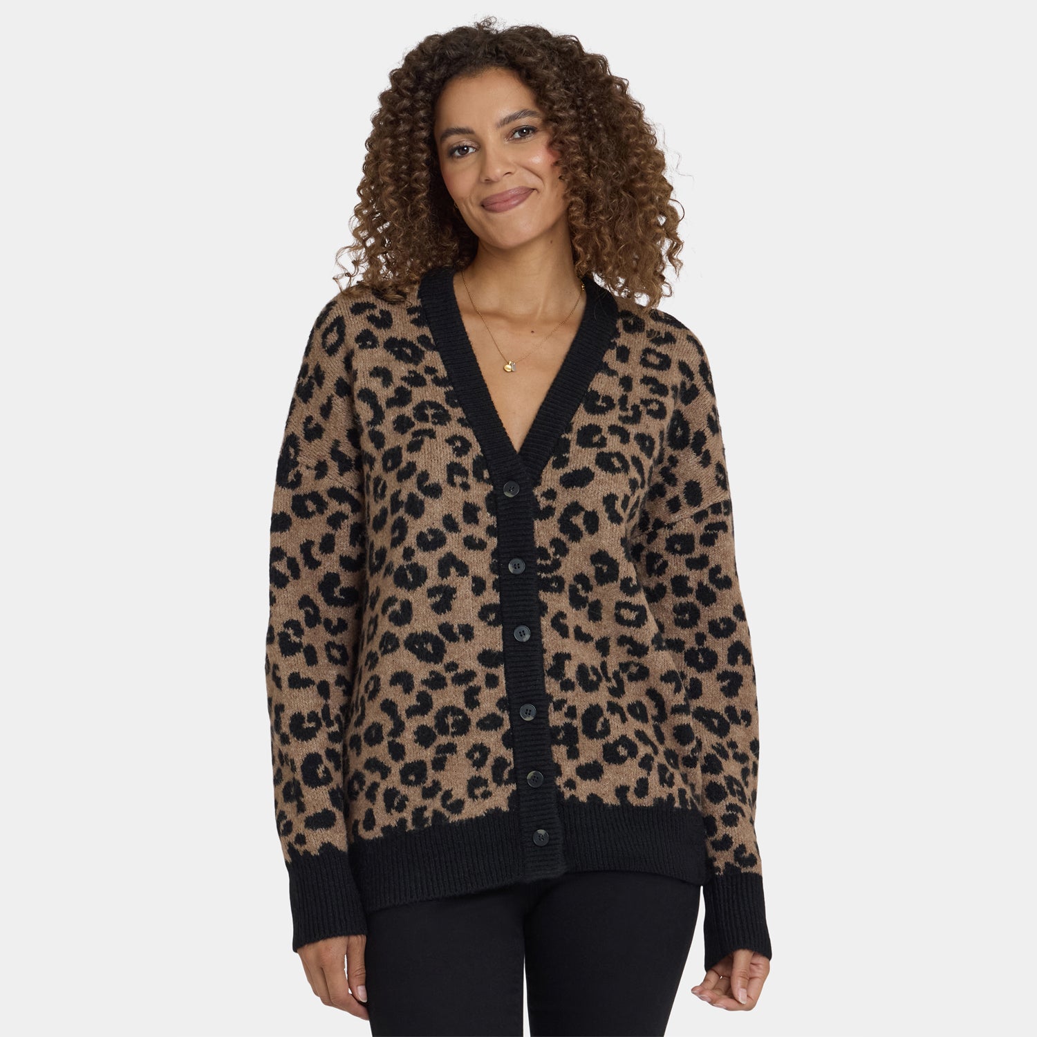 Cheetah Cardigan - Black Combo Multi | NYDJ
