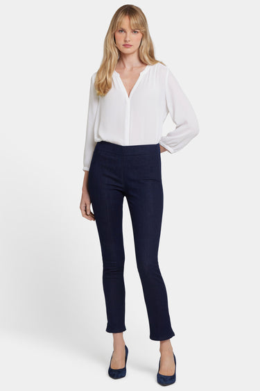 NYDJ Alina Skinny Ankle Pull-On Jeans With Side Slits - Rinse
