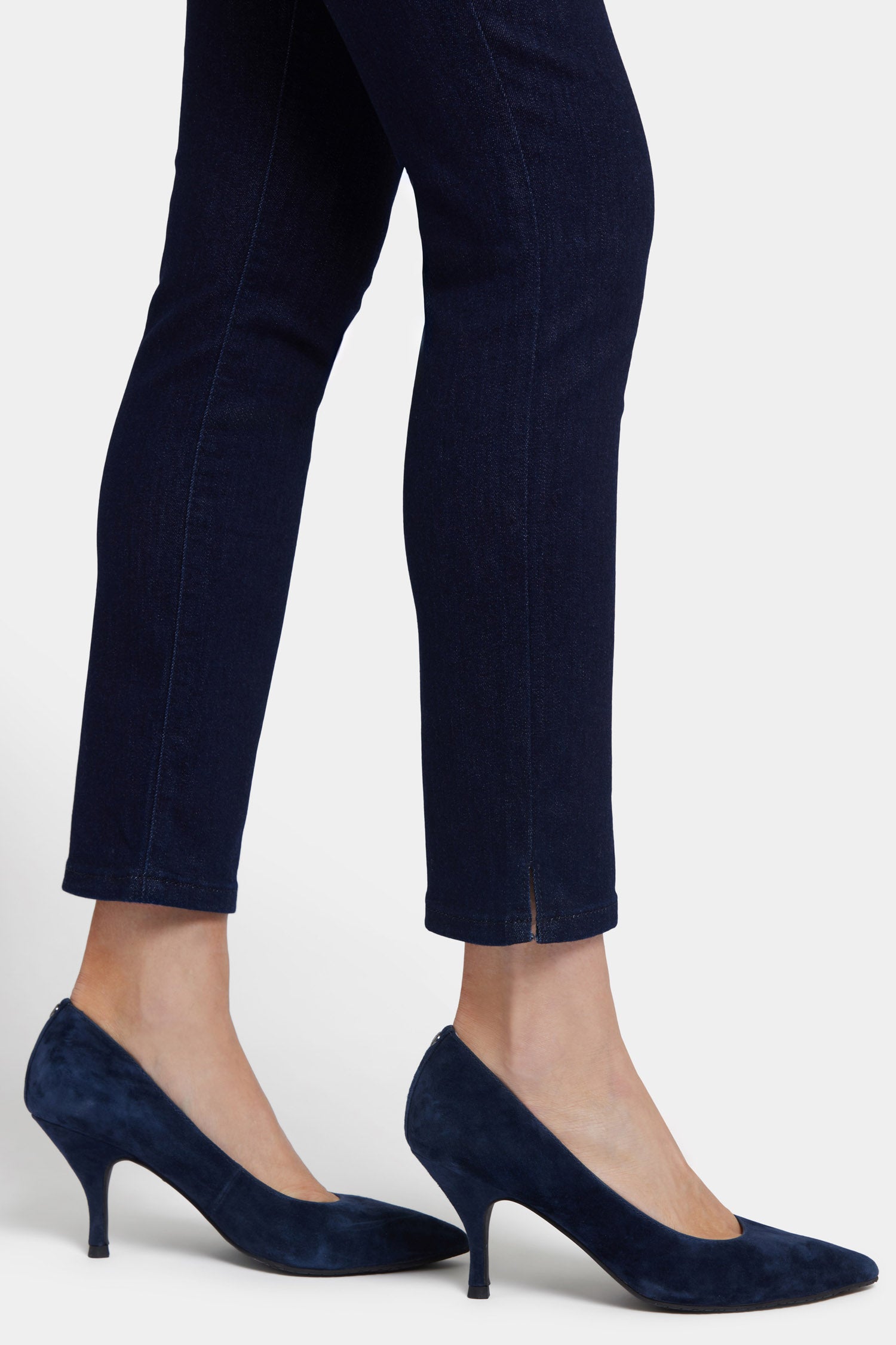 NYDJ Alina Skinny Ankle Pull-On Jeans With Side Slits - Rinse