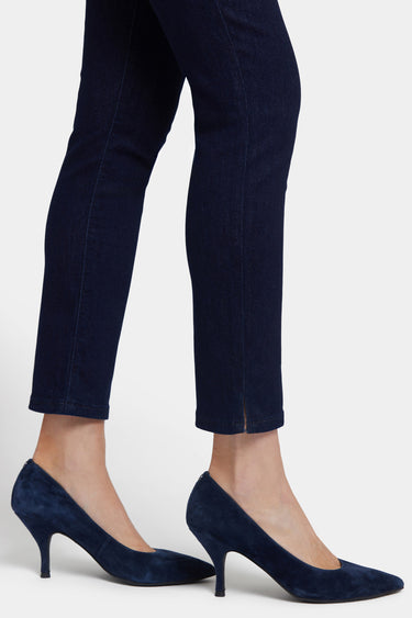 NYDJ Alina Skinny Ankle Pull-On Jeans With Side Slits - Rinse