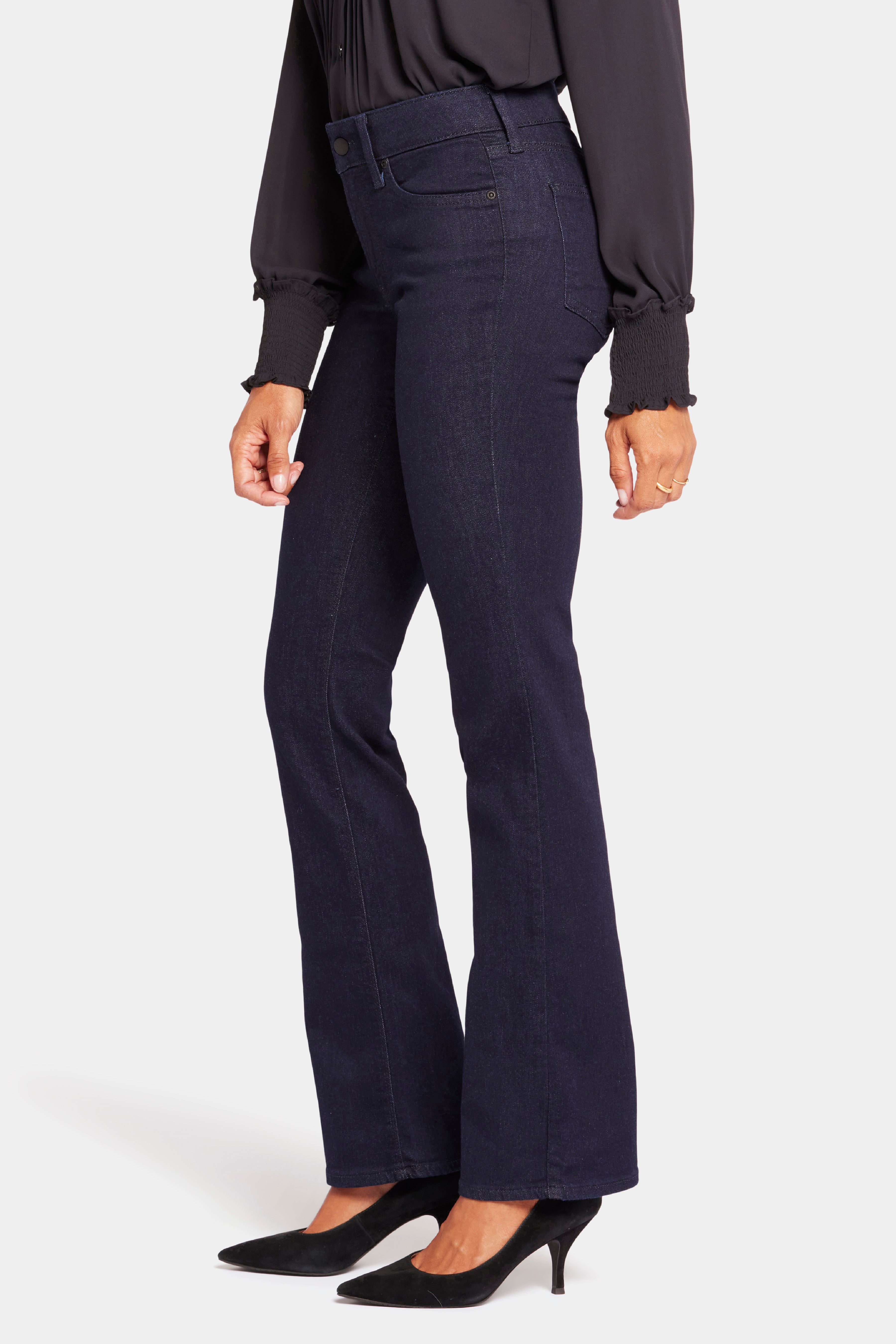 【NONCODE】Mosca vintage washing bootcut denim pants Side Slit Stretch Slim Bootcut Jeans - Acid Wash Denim