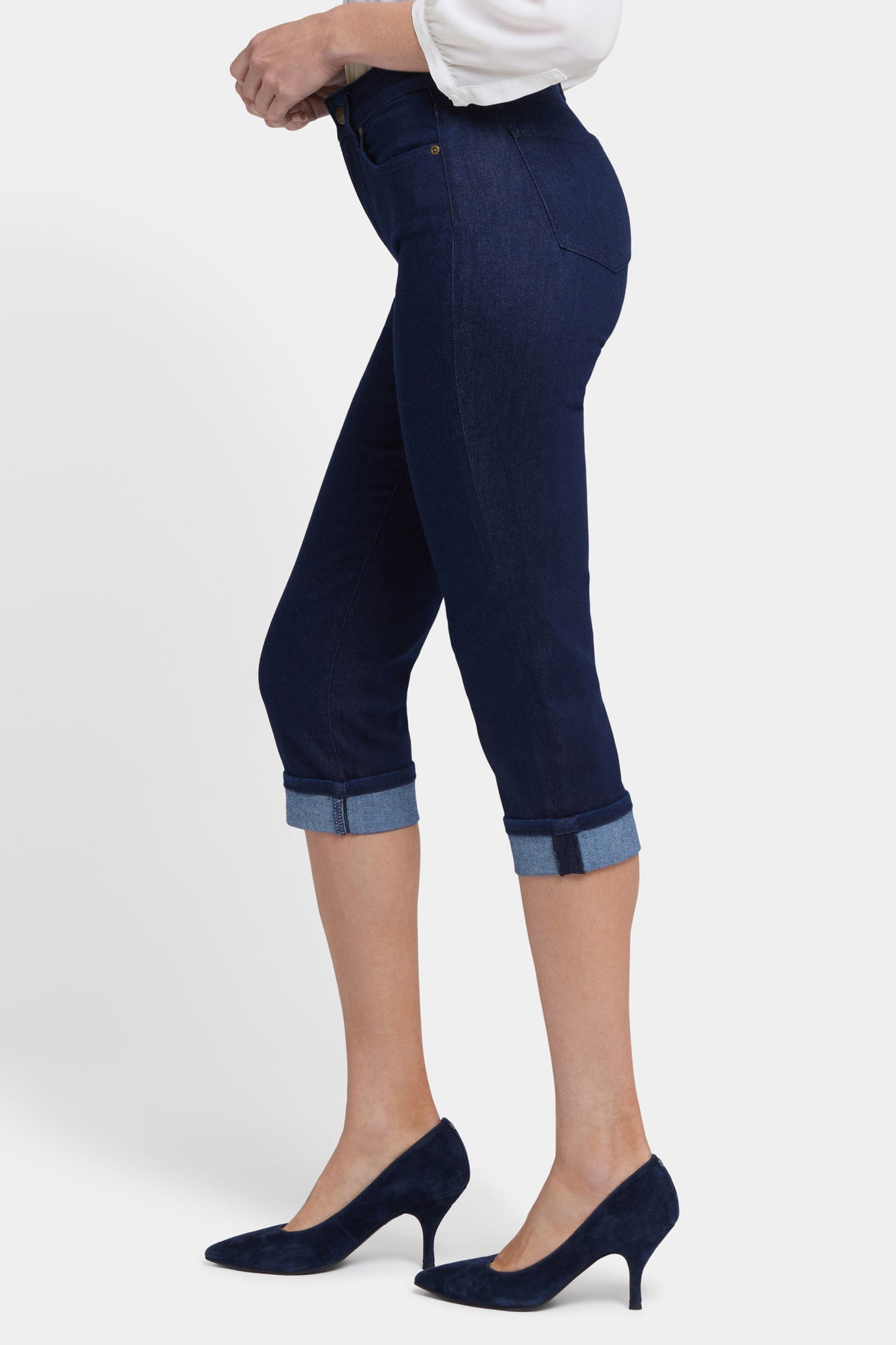 NYDJ Marilyn Straight Crop Jeans With Cuff - Rinse