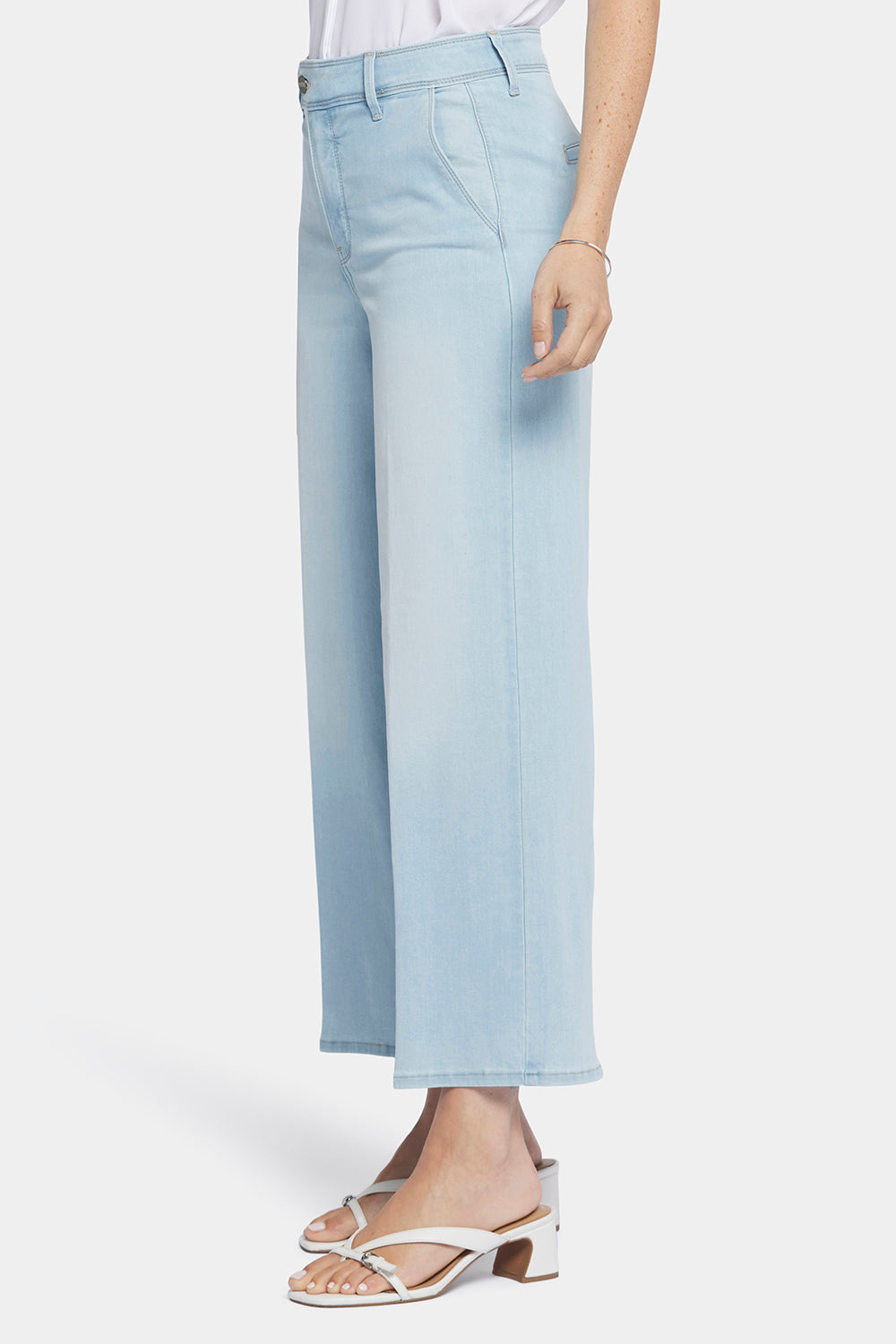 NYDJ Mona Wide Leg Trouser Ankle Jeans With High Rise - Oceanfront