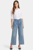 NYDJ Teresa Wide Leg Ankle Jeans With Pleats - Indigo Stream