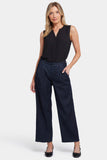 NYDJ Teresa Wide Leg Ankle Jeans With Pleats - Rinse