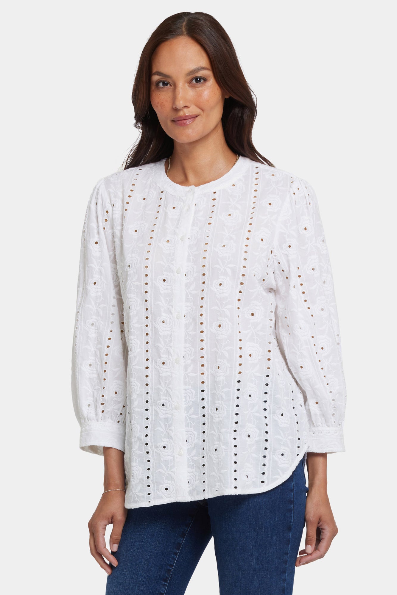 NYDJ Bonnie Blouse  - Optic White