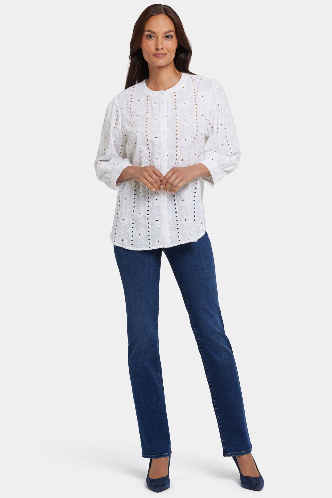 NYDJ Bonnie Blouse  - Optic White