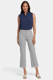 NYDJ Bailey Relaxed Straight Crop Jeans With High Rise And Roll Cuffs - Luarca Stripe