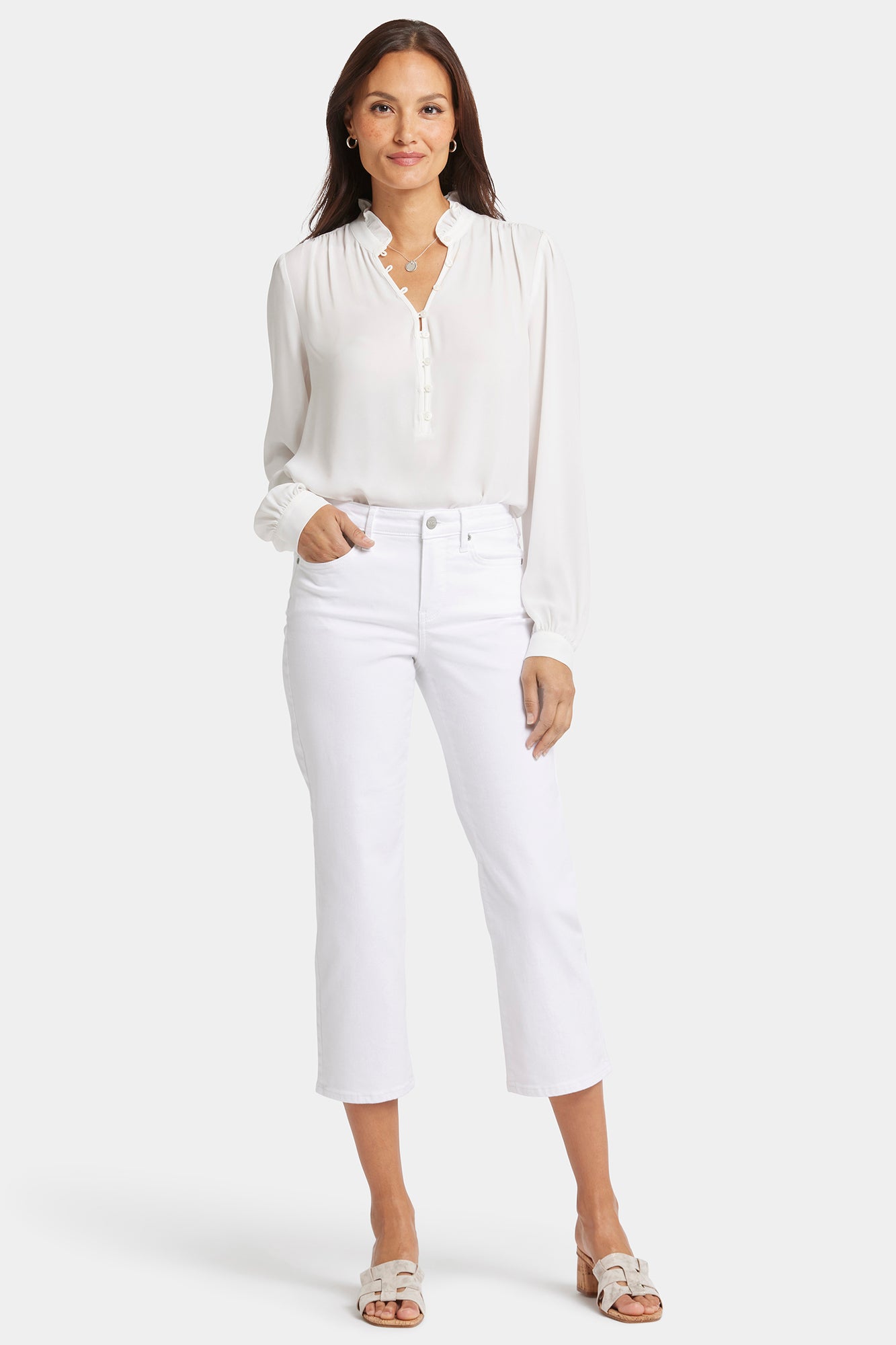 NYDJ Relaxed Piper Crop Jeans  - Optic White