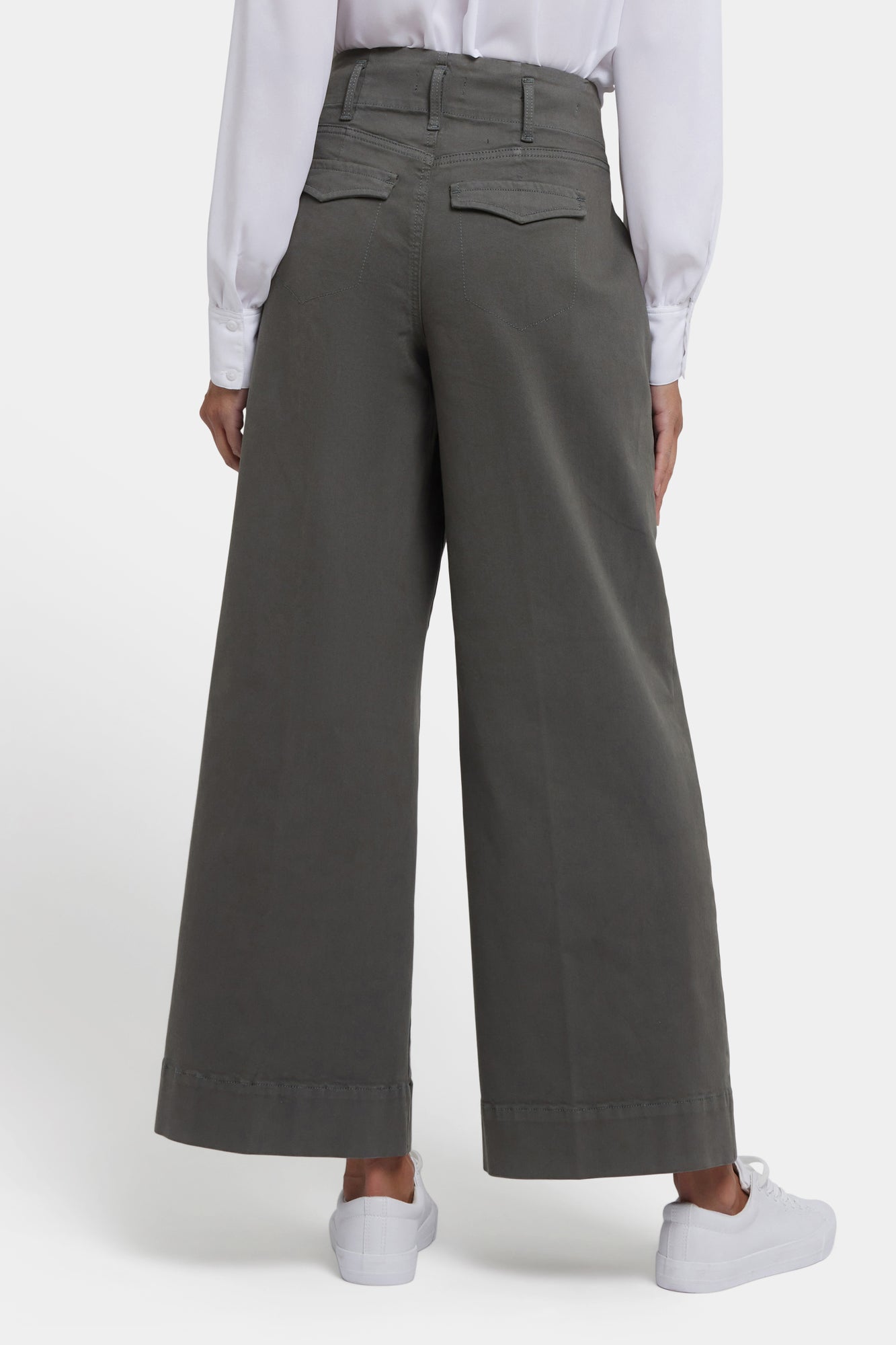 NYDJ Mona Wide Leg Trouser Jeans With High Rise - Vine Leaf