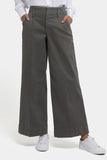 NYDJ Mona Wide Leg Trouser Jeans With High Rise - Vine Leaf