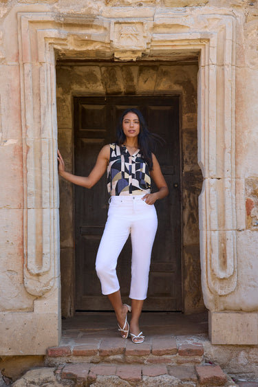 NYDJ Joni Relaxed Capri Jeans With High Rise - Optic White