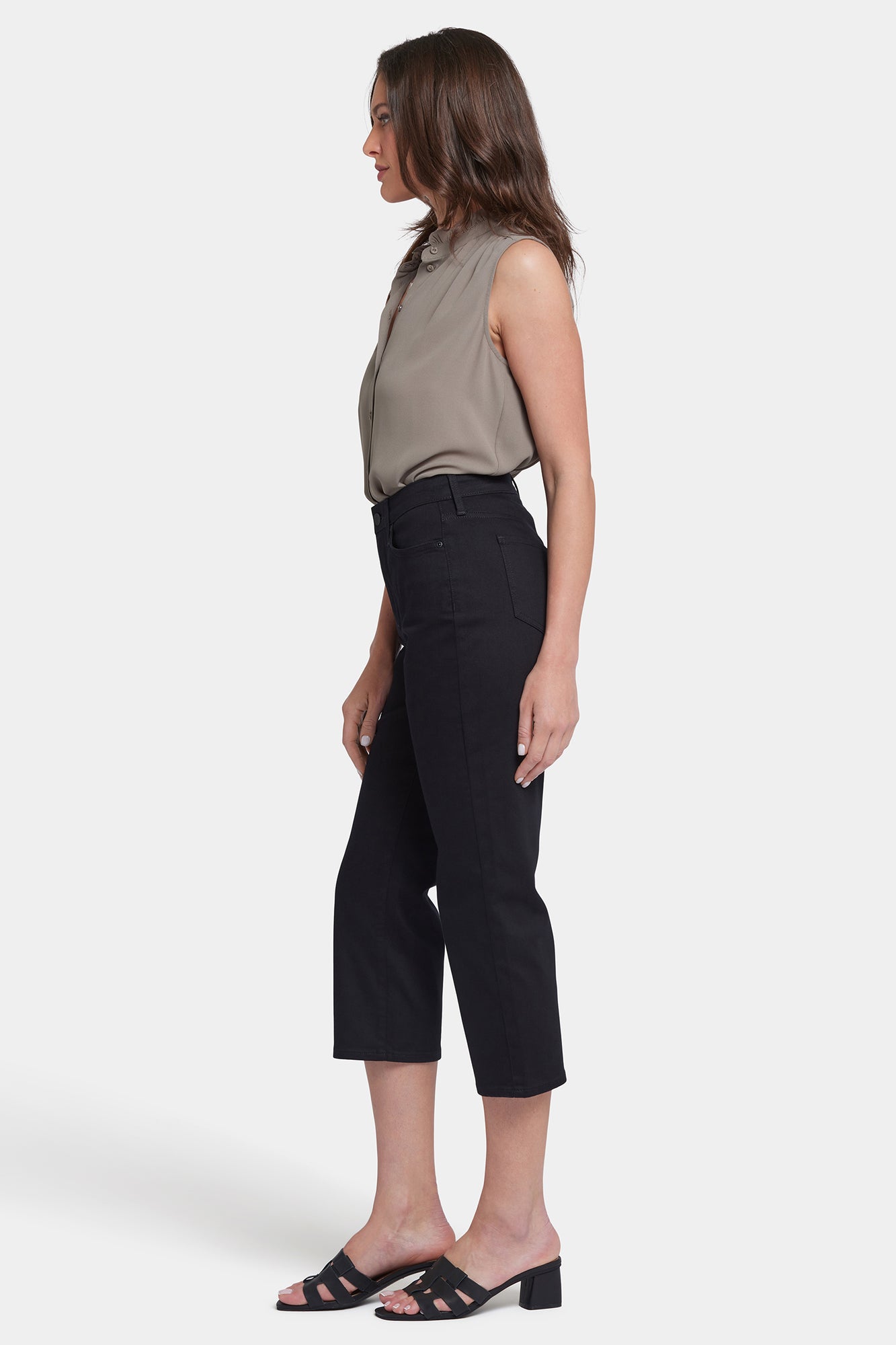 NYDJ Joni Relaxed Capri Jeans With High Rise - Black