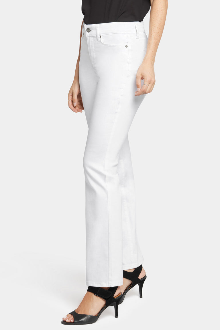 NYDJ Ellison Straight Jeans With High Rise - Optic White