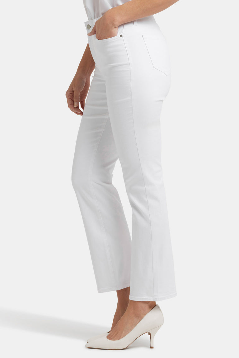 NYDJ Ellison Straight Jeans With High Rise - Optic White