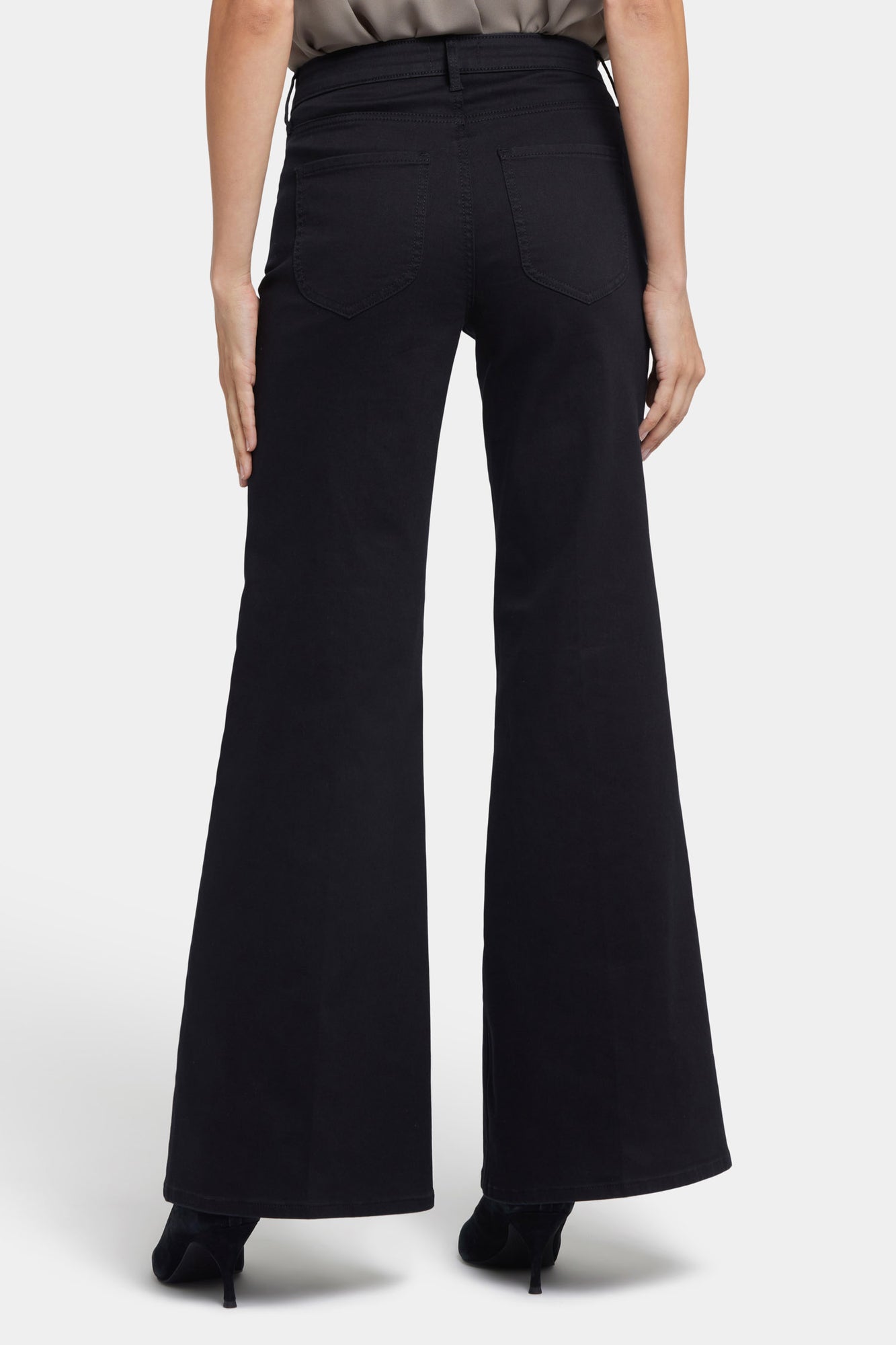 NYDJ Mia Palazzo Jeans With High Rise - Black